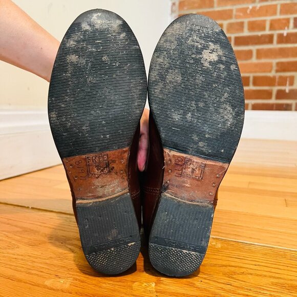 Frye Melissa Button Western Equestrian Mahogany Cognac Redwood 16" Tall - Picture 14 of 16